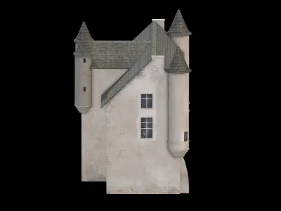 Castle Medieval Middle Ages 07 Low Poly PBR Low-poly 3D model