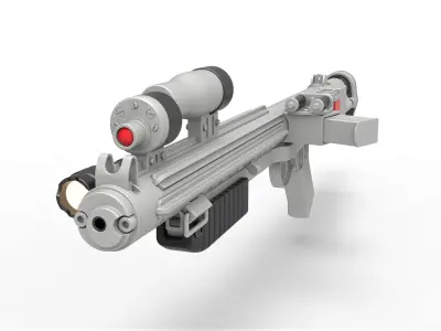 Range trooper Blaster rifle E-10R from Solo A Star Wars Story 3D model