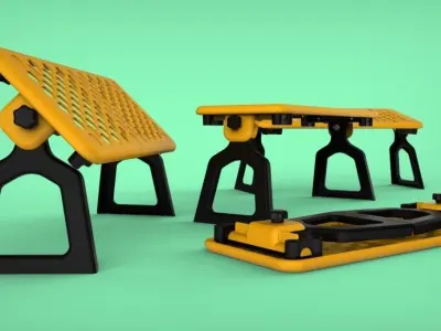 Bencho folding bench Free 3D print model