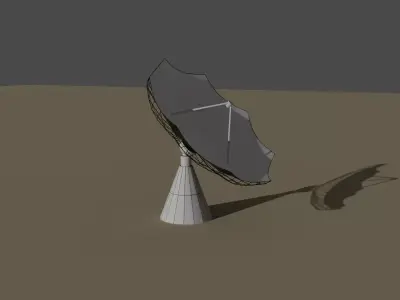 VSR Radio Telescope Free low-poly 3D model