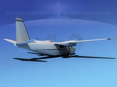 Rockwell Turbo Shrike Commander 690 3D model
