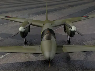 Miles M-39B Libellula 3D model