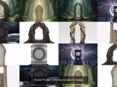 Arcane Portals Collection Bundle 2 3D Model Pack