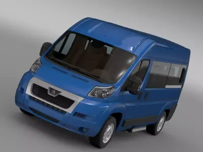 Peugeot Boxer Window Van L2H2 2006-2014 3D model