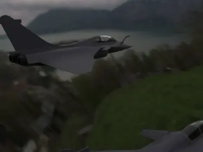 Dassault Rafale  Low-poly 3D model