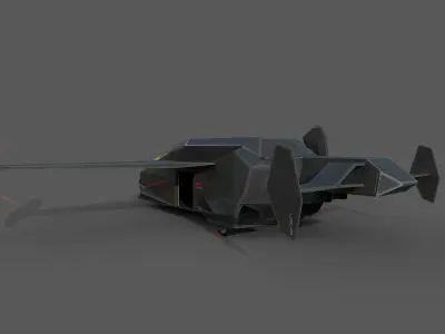 Aircraft inspired from valorant Low-poly 3D model