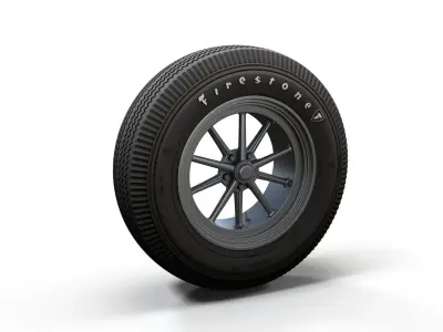 Hot Rod Gasser wheels 3D model