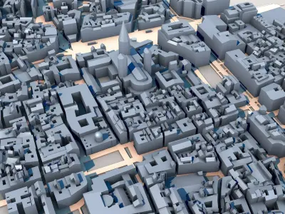 Cathedral in Barcelona Spain 3D model