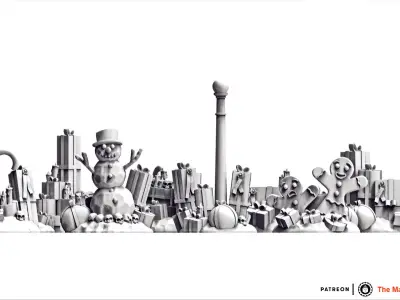 Christmas Scatter Terrain Set Free 3D print model