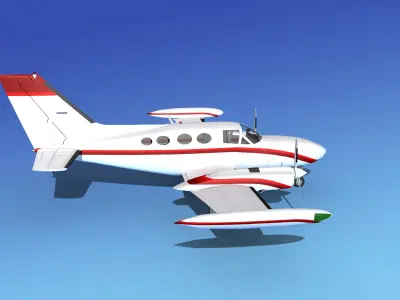 Cessna 421 Golden Eagle V12 3D model