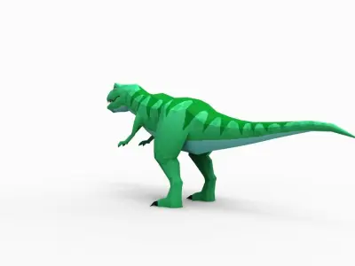 T-Rex Green - low-poly Low-poly 3D model