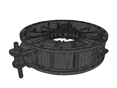 Rusty Industrial Submarine Mine 3D model