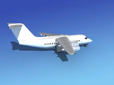 BAe 146-100 Unmarked 1 3D model