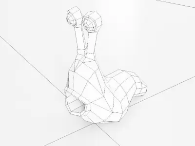 Snail toon 3d model Free low-poly 3D model
