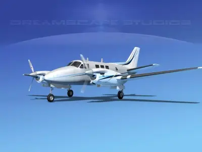 Beechcraft King Air 90 V10 3D model