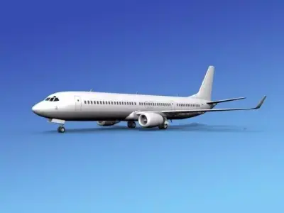 Boeing 737-900ER Unmarked 1 3D model