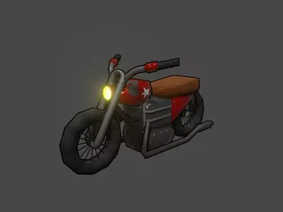 3D MOTORCYCLE Low-poly 3D model