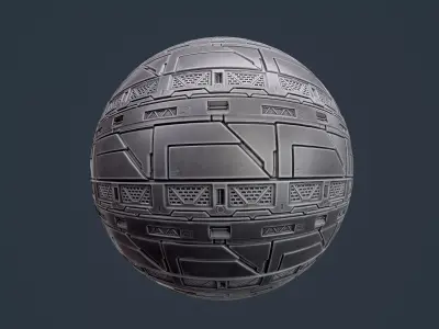 Sci-Fi Military Seamless PBR Texture 132 Texture