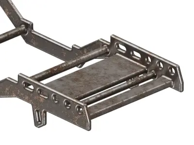 Rusty Automotive Chassis Frame 3D model