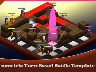 Final Fantasy Tactics Like Battle - Isometric 3D model