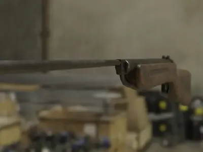 Pellet gun Low-poly 3D model