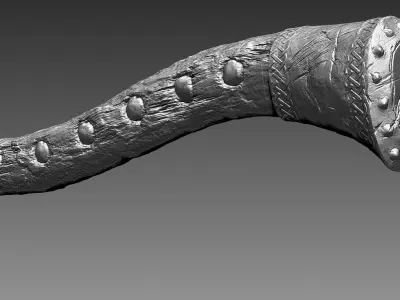 Zbrush Barbarian Axe 3D model