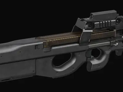 P90 PDW Low-poly 3D model