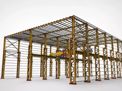 Warehouse Construction 3D model
