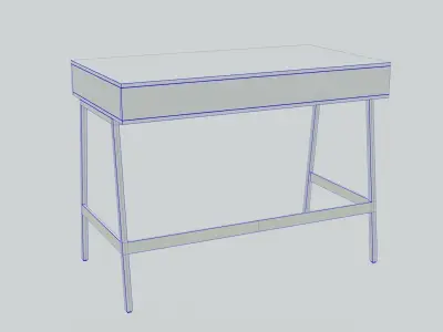 Terry Study Table Free 3D model