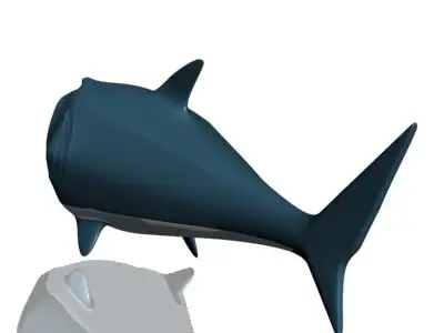 Hungry shark Low-poly 3D model