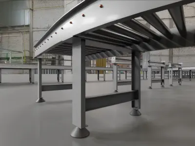 Conveyor belt system for Manufacturing 3D model