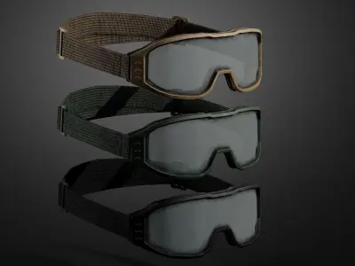Tactical glasses Low-poly 3D model