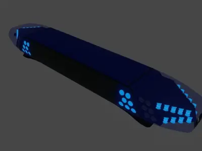 DBS 4000 Lightbar Low-poly 3D model