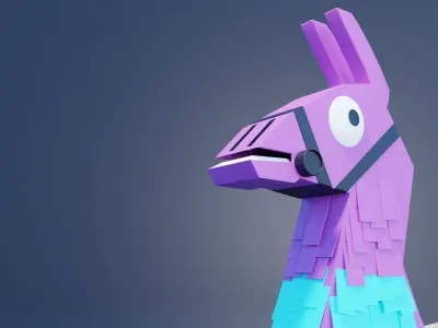 Fortnite Llama Low-poly 3D model