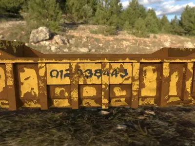 Skip 20 yard with textures 3D model