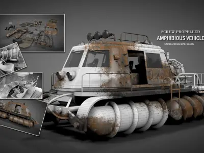 Screw Propelled Amphibious Vehicle 3D model