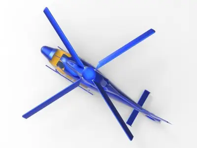 Helicopter on base EC155 3D model