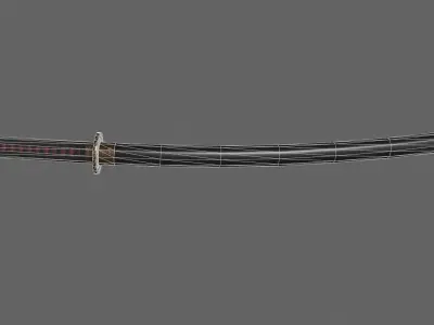 PBR Katana Japanese Sword V2 Low-poly 3D model