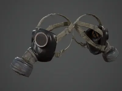 Gas Mask PBR GameReady Low-poly 3D model