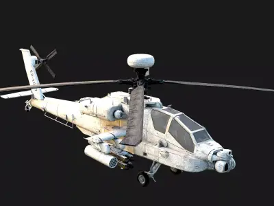 Boeing AH-64 Apache High Detail Attack Helicopter  3D model