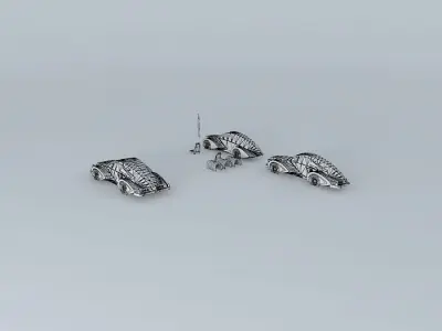 Retrofuturistic Concept Car Free 3D model