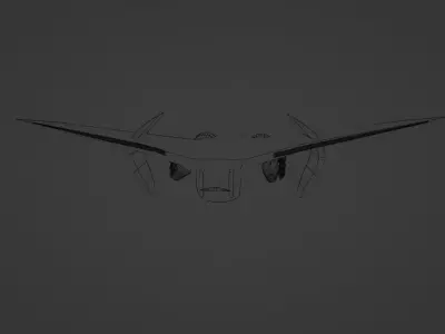 3d alian aircraft  Low-poly 3D model