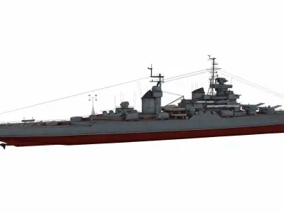 Sverdlov-class cruiser Low-poly 3D model