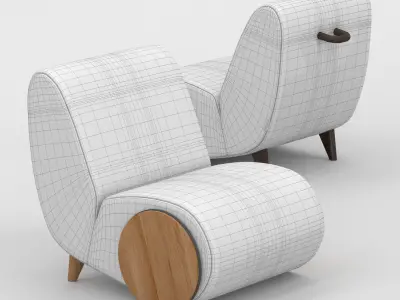 Rapide Lounge Chair by Borg 3D model