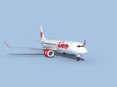 Boeing 737-800 Max Lion Air 3D model