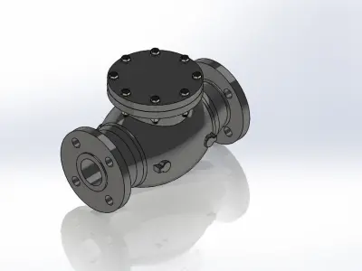 DN40 SWING CHECK VALVE 3D model