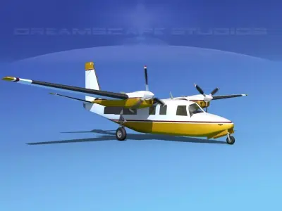 Aero Commander 500 V02 3D model