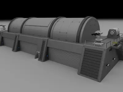 Futuristic Military Armory 3D model