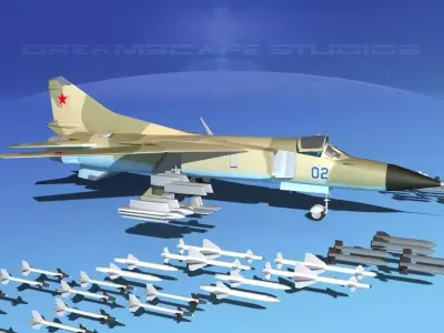 Mig 23 Flogger B V08 Russia 3D model