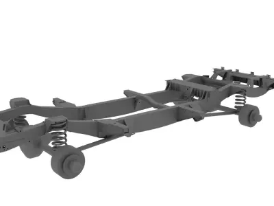 landrover chassis and suspension 3D model